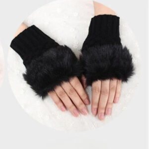 Fashion Women Faux Rebbit Fur Gloves